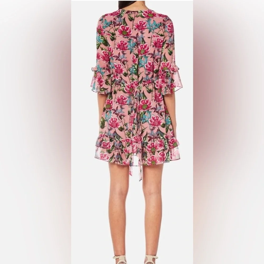 For Love & Lemons Churro Mini Dress Pink Flamenco Small - Picture 3 of 12